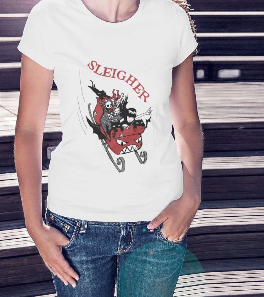 Sleigher Emily Strange Christmas T-Shirt