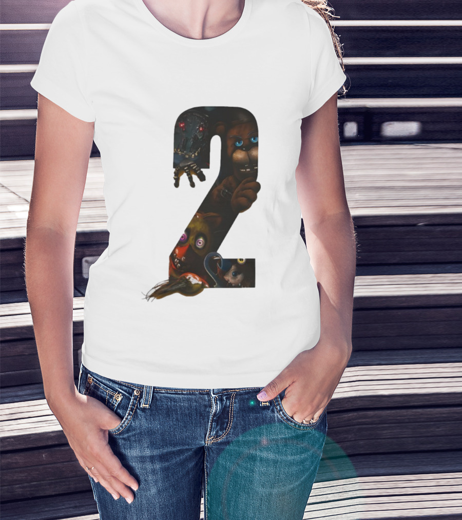 Five Nights At Freddy's 2 Character Collage Animatronics T-Shirt