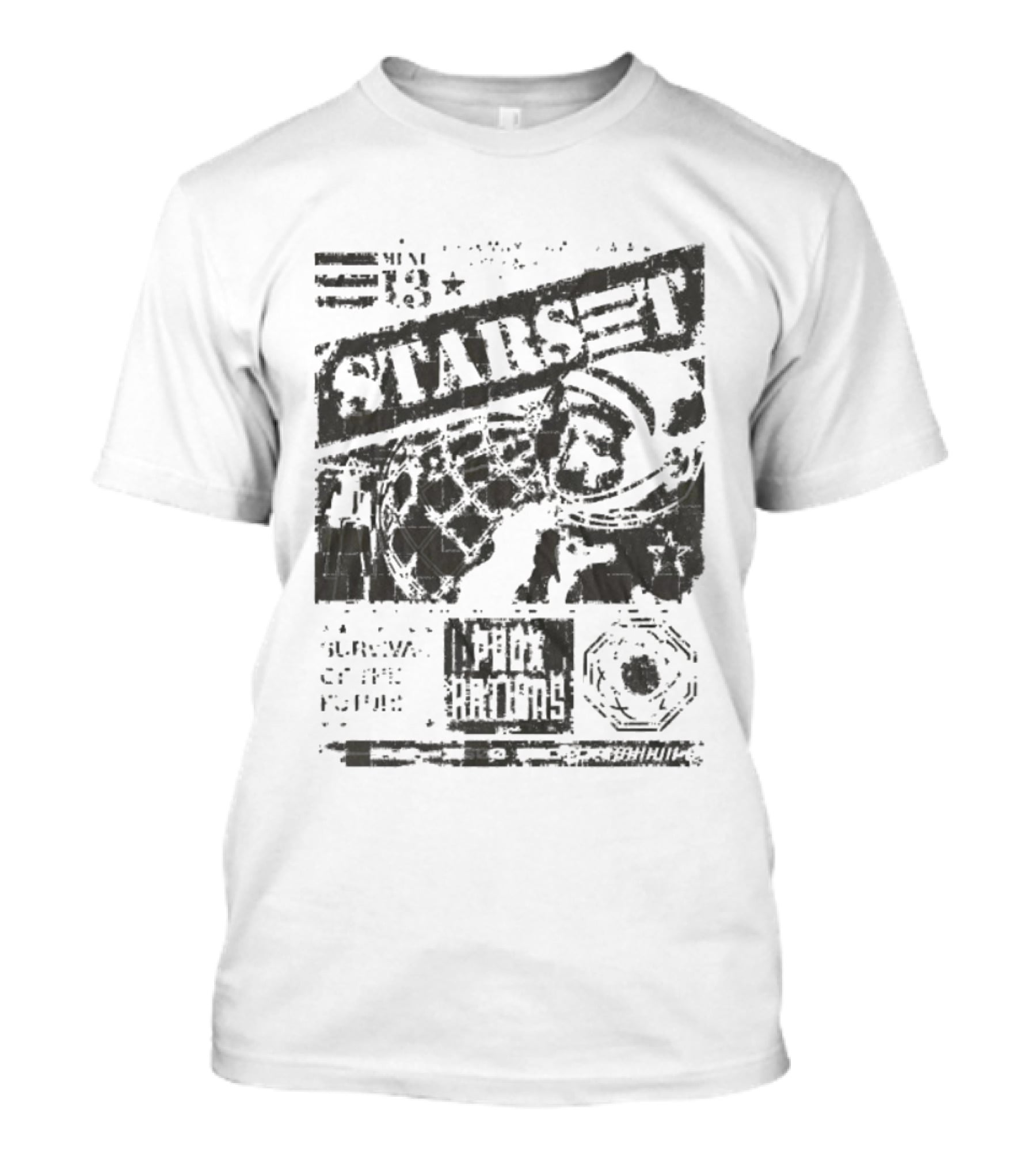 Starset Prox Rations Survival Of The Future Ration Элрево Сгетые Pectodoc Eleven Hour 13 T-Shirt