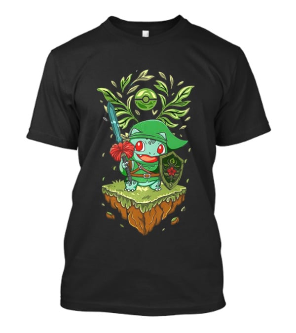 Legend Of Grass Bulbasaur Pokémon And Zelda Fusion T-Shirt
