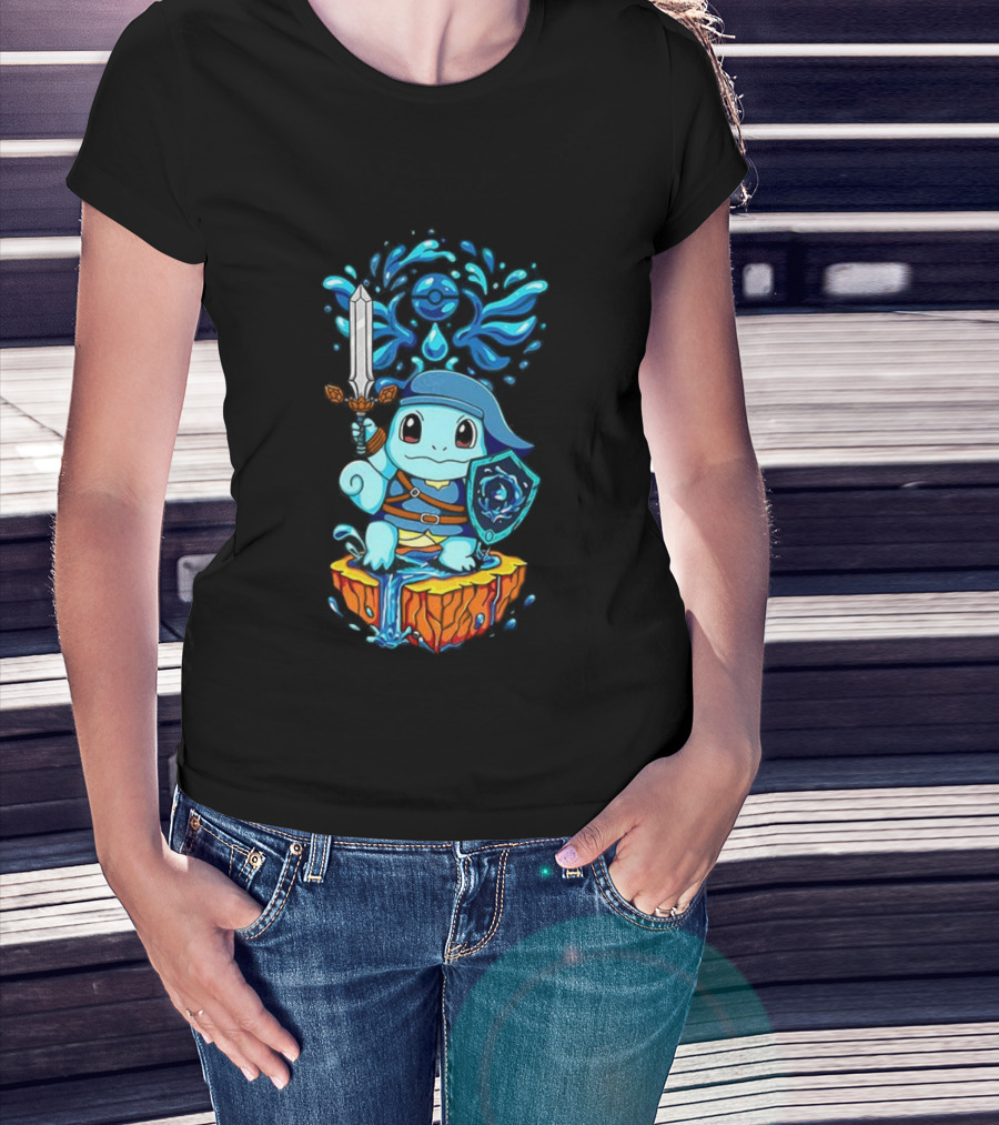 Legend Of Water Squirtle Pokémon Meets The Legend Of Zelda Fusion T-Shirt