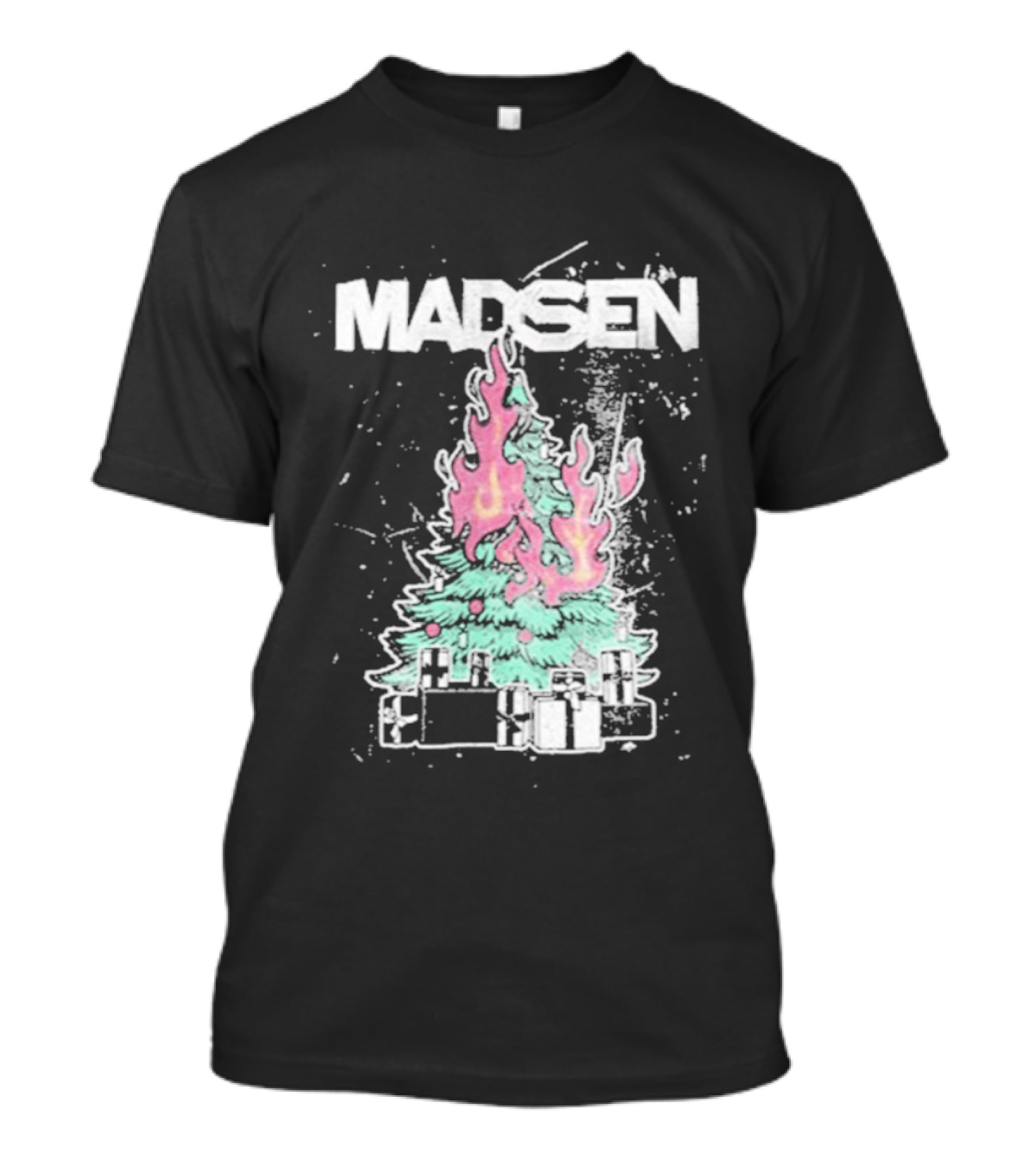 Madsen Flaming Christmas Tree XMAS T-Shirt
