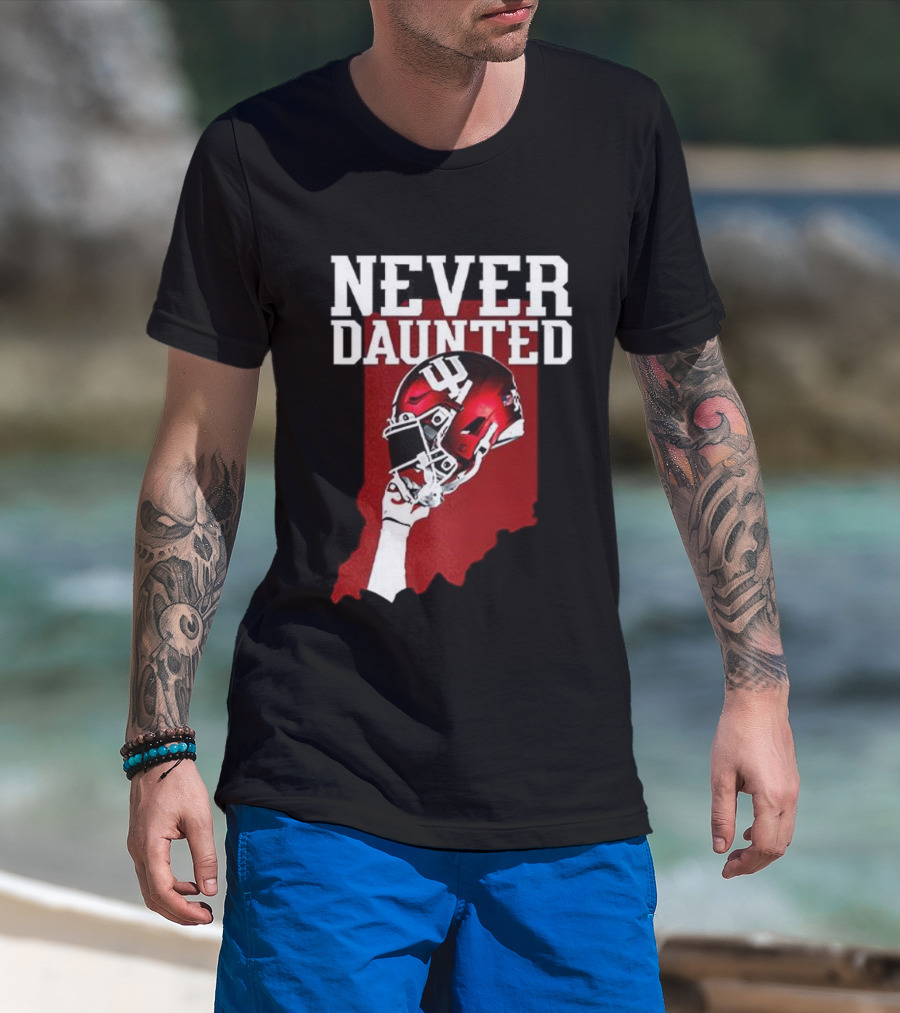 Never Daunted Indiana Hoosiers Football Helmet Pride T-Shirt