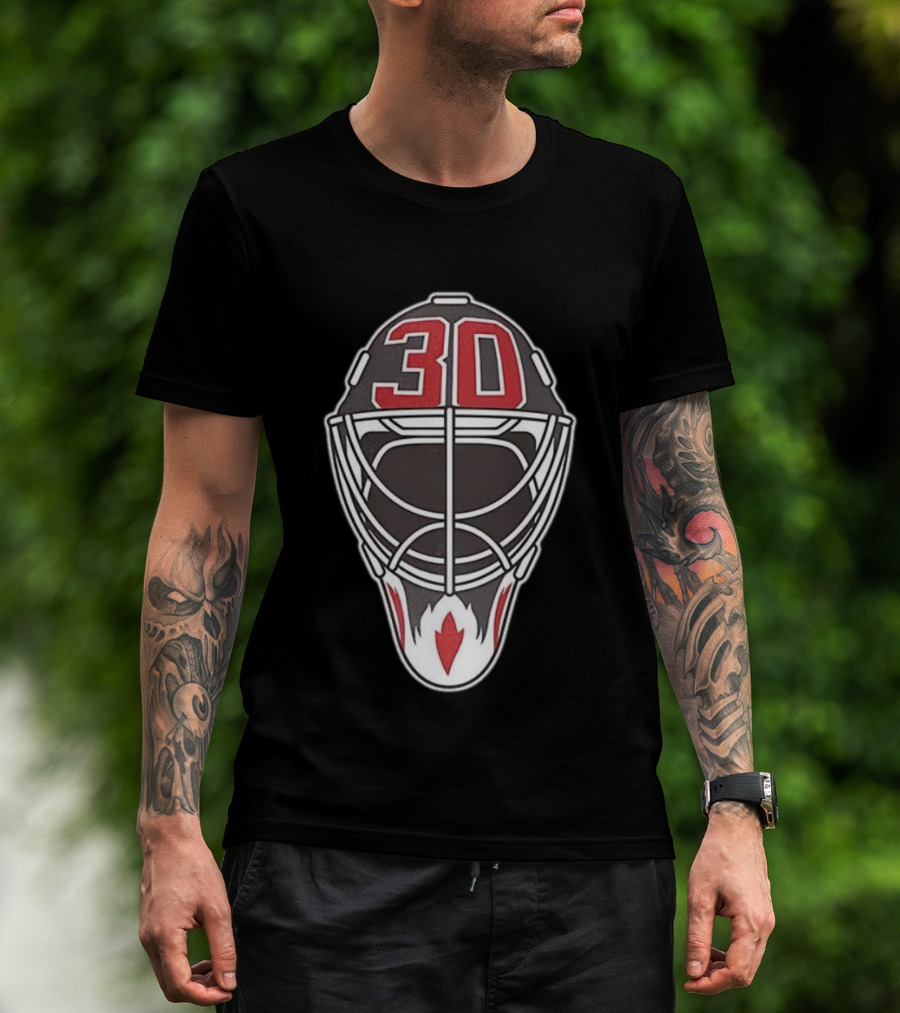 New Jersey Devils Number 30 Goalie Mask T-Shirt