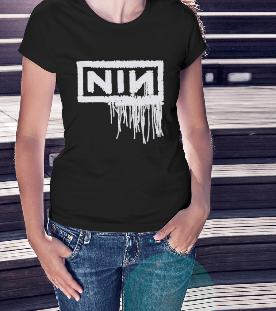 Nine Inch Nails NIN With Teeth Dripping Logo 20th Anniversary T-Shirt