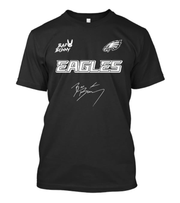 Philadelphia Eagles Bad Bunny Signature Collaboration T-Shirt