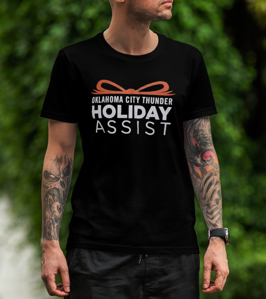 Oklahoma City Thunder Holiday Assist Bow Logo T-Shirt