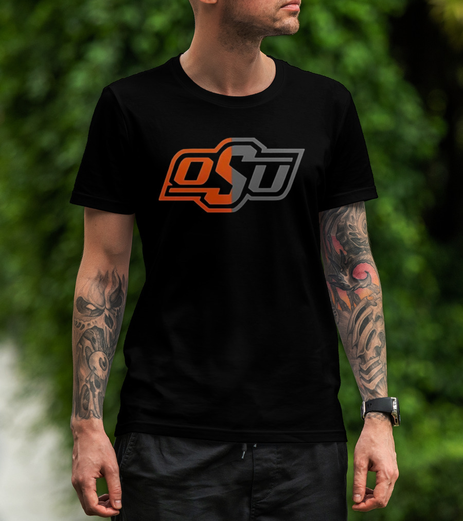 Oklahoma State Cowboys OSU Back In Black Orange Gray T-Shirt