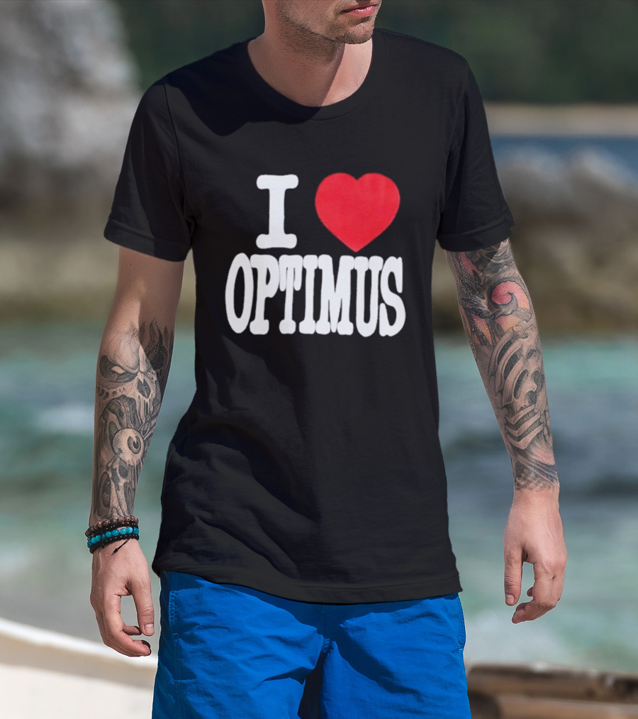 I Heart Optimus Bold Statement T-Shirt