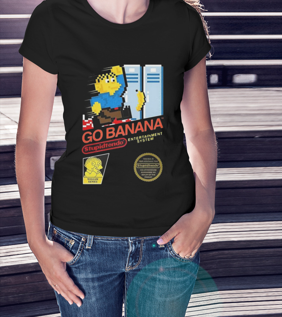 Go Banana Stupidtendo Entertainment System 8-Bit Wiggum Series T-Shirt