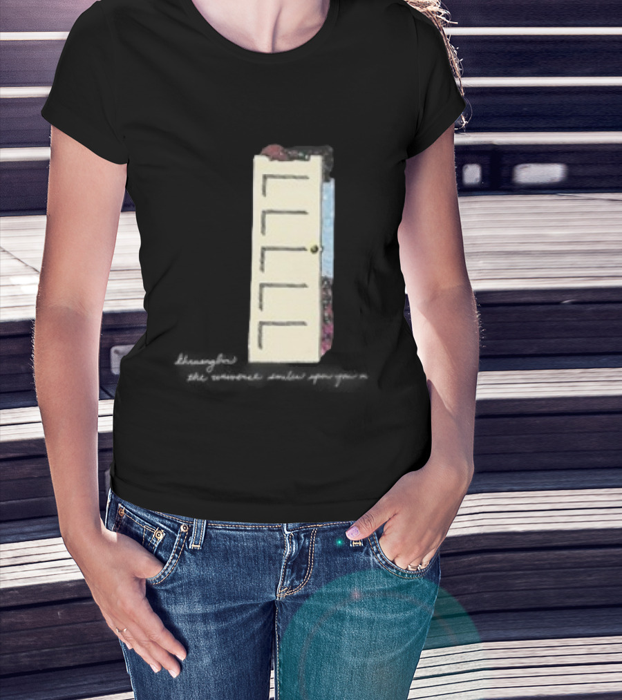 TUSHY The Universe Smiles Upon You 2025 Tour Door Art With Flowers And Pastel Colors T-Shirt