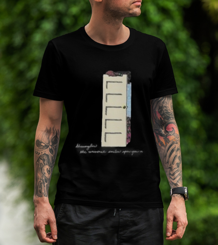 TUSHY The Universe Smiles Upon You 2025 Tour Door Art With Flowers And Pastel Colors T-Shirt