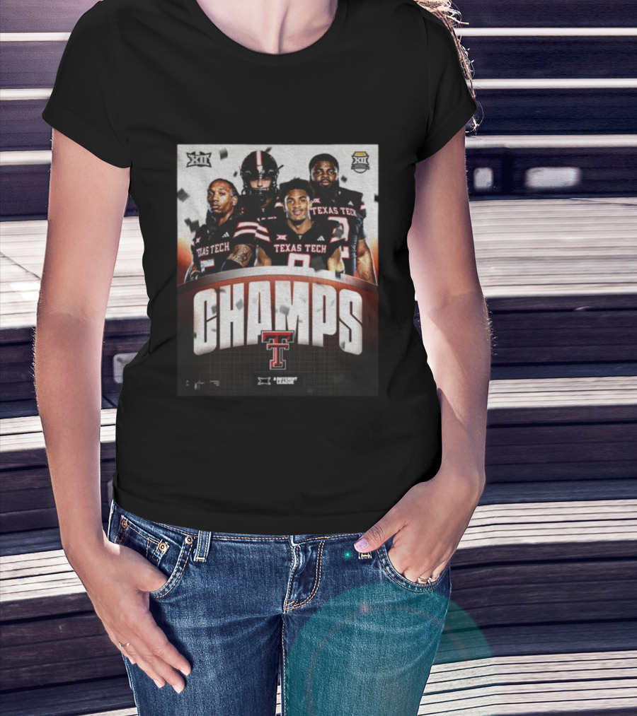 Texas Tech Big 12 Champs 2025 Football Victory Celebration T-Shirt