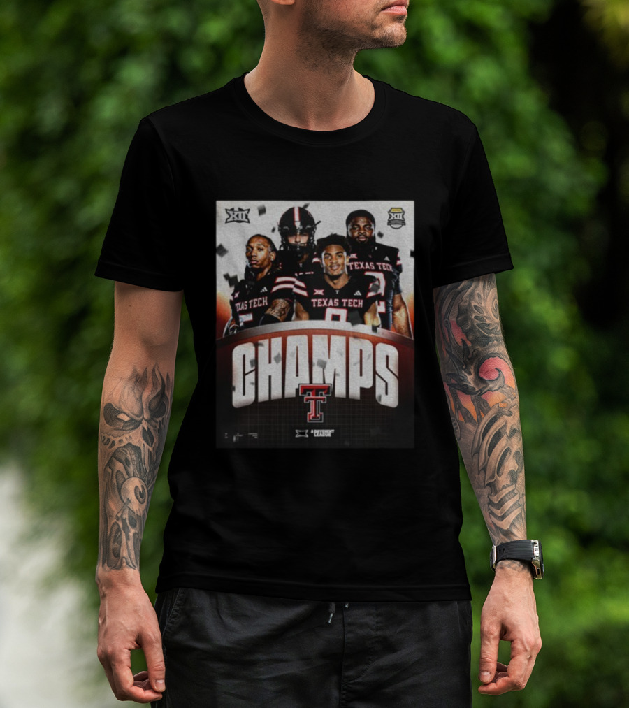 Texas Tech Big 12 Champs 2025 Football Victory Celebration T-Shirt