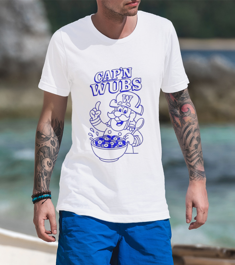 Cap’n Wubs Cartoon Character With Cereal Bowl T-Shirt