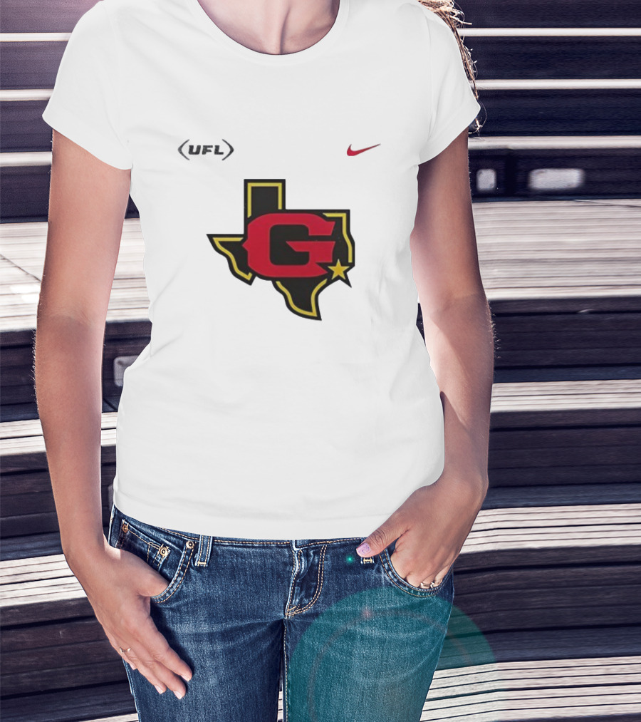 Houston Gamblers USFL Nike Texas Map Star T-Shirt