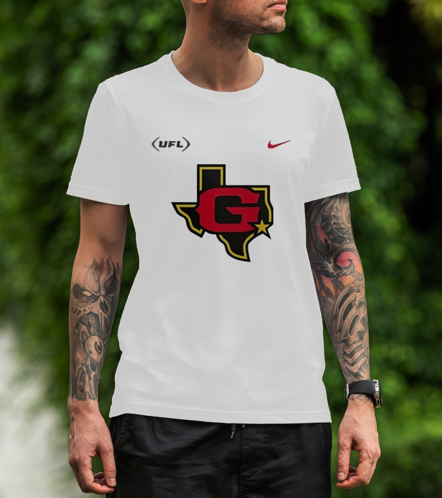 Houston Gamblers USFL Nike Texas Map Star T-Shirt
