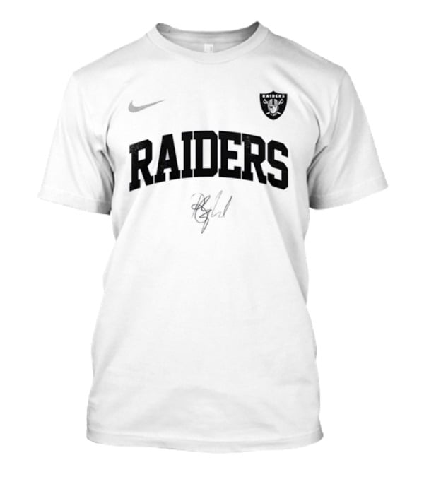 Las Vegas Raiders Barry Manilow Signature Once Before I Go T-Shirt