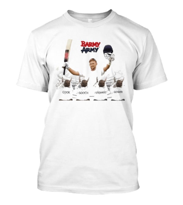 Barmy Army Joe Root Ovation Cook Godch Stewart Gower T-Shirt