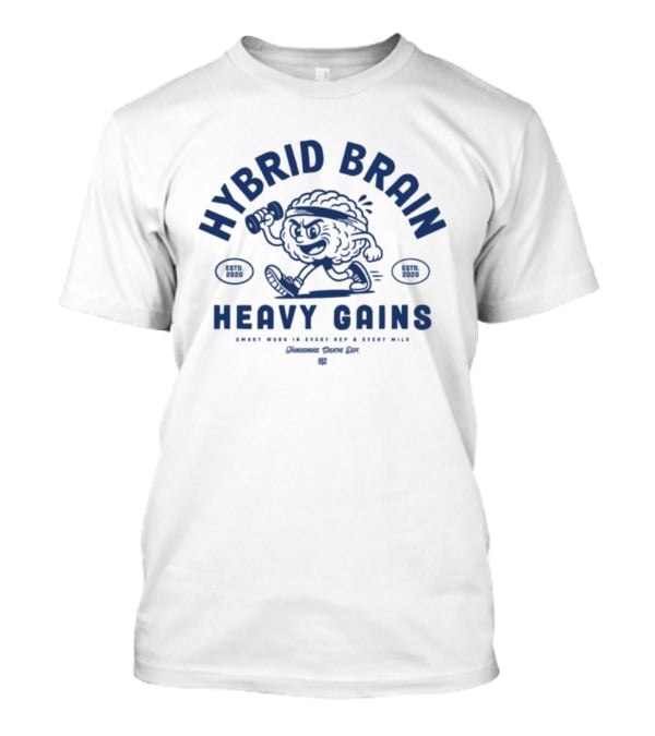 Hybrid Brain Heavy Gains Established 2020 Mindset Every Rep Every Mile T-Shirt