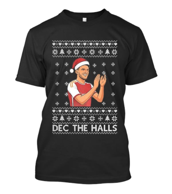 Declan Rice Arsenal Dec The Halls Ugly Christmas Football T-Shirt