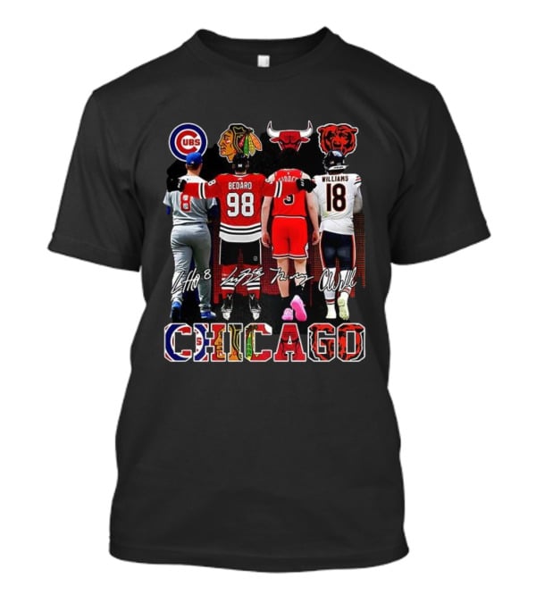 Chicago Blackhawks Bulls Bears Cubs Bedard Players Signature Collection T-Shirt