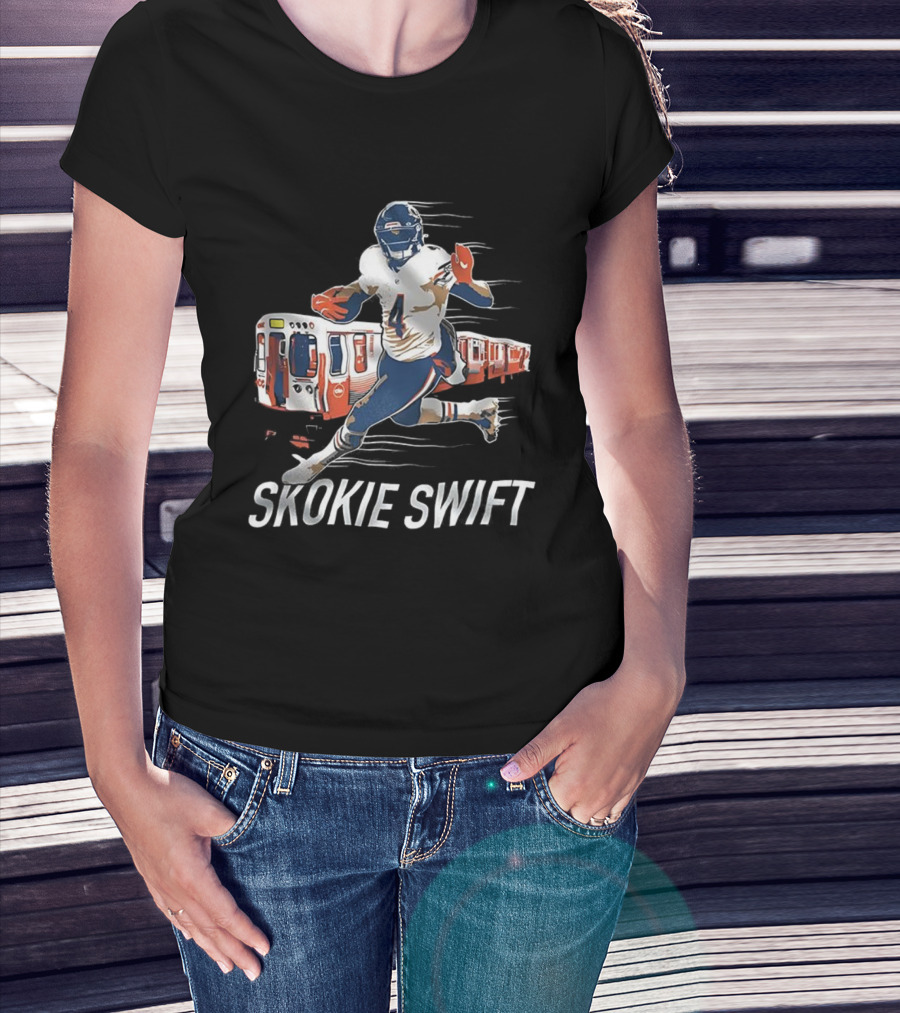D’Andre Swift Chicago Football Skokie Swift Train Player Mashup T-Shirt