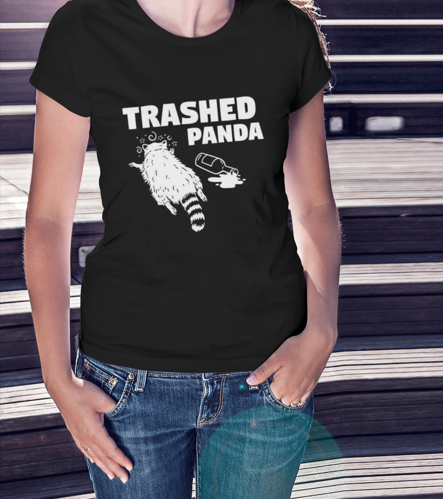Trashed Panda Raccoon Drunk Hanover T-Shirt