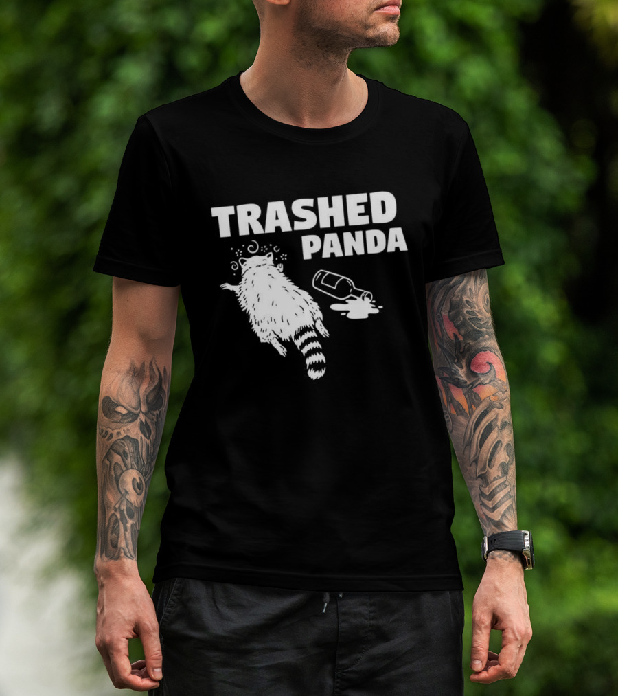 Trashed Panda Raccoon Drunk Hanover T-Shirt