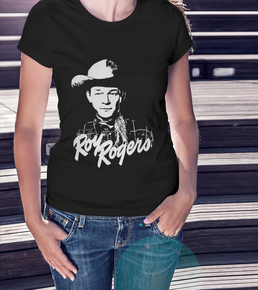 Roy Rogers King Of The Cowboys Retro Style Hat And Checkered T-Shirt
