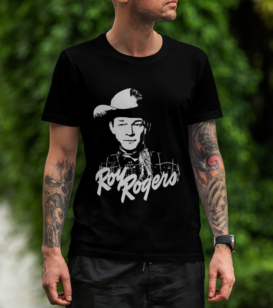 Roy Rogers King Of The Cowboys Retro Style Hat And Checkered T-Shirt