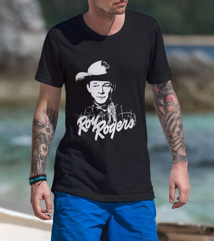 Roy Rogers King Of The Cowboys Retro Style Hat And Checkered T-Shirt