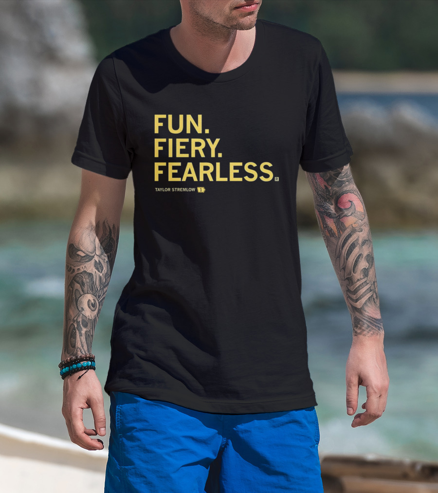 Taylor Stremlow Fun Fiery Fearless Iowa Hawkeyes Basketball T-Shirt