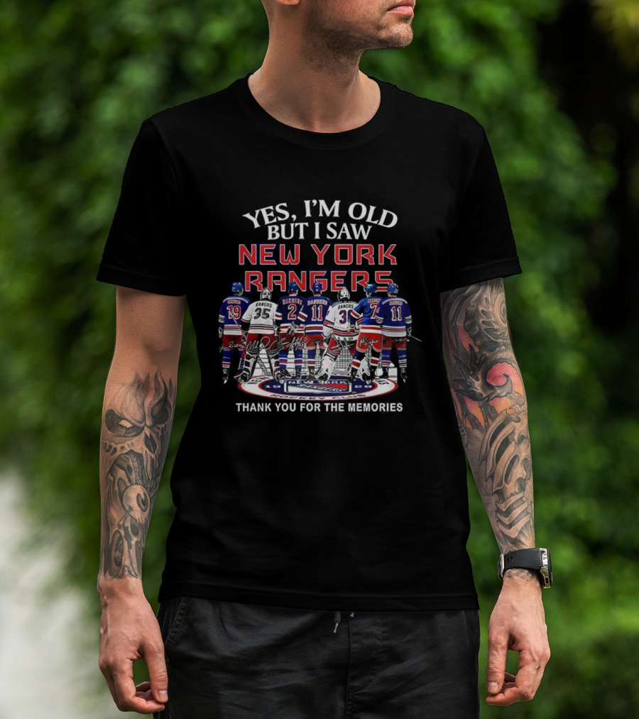 Yes I’m Old But I Saw New York Rangers Thank You For The Memories T-Shirt