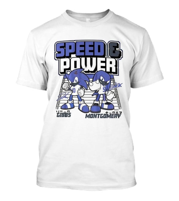 Sonic Knuckles Speed Power Jahmyr Gibbs David Montgomery Detroit Lions Football T-Shirt