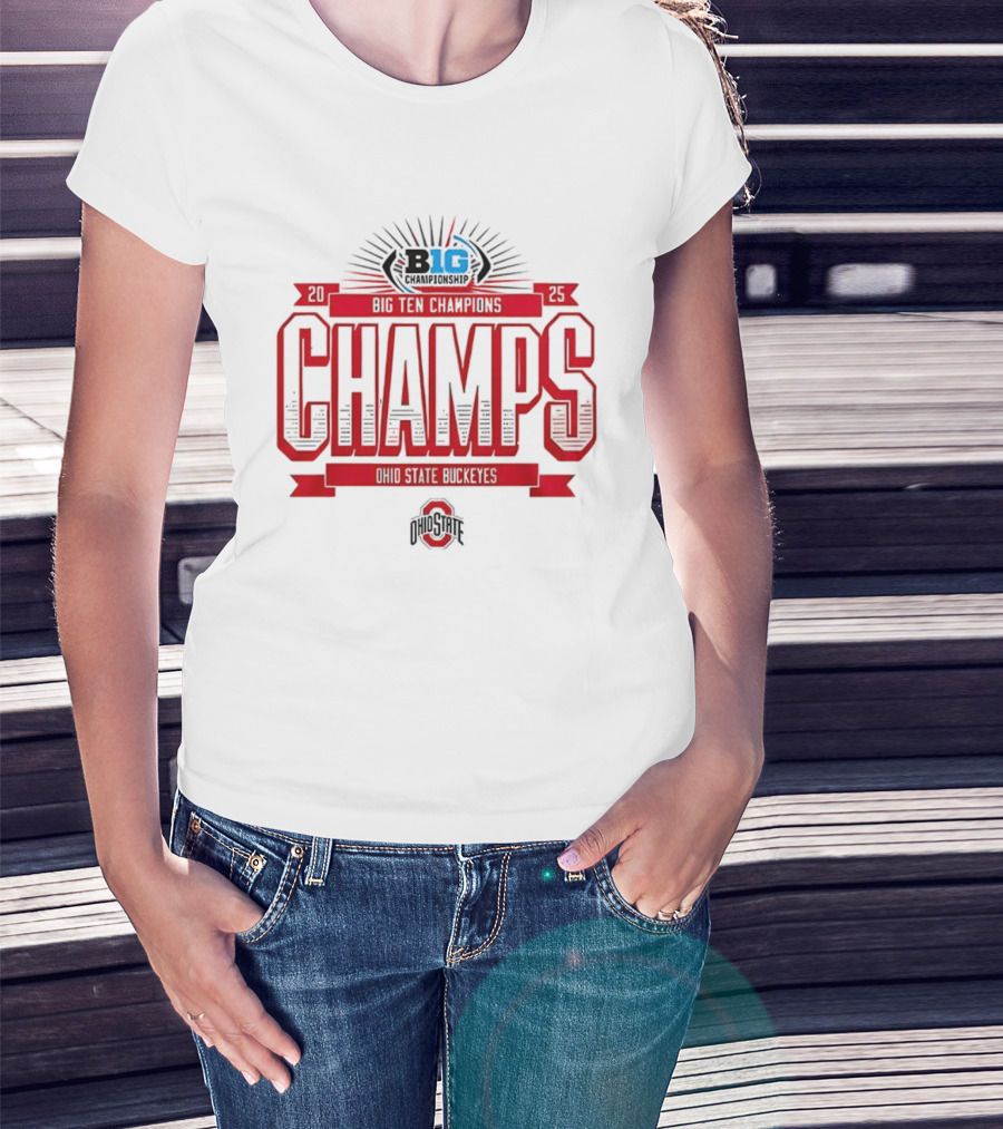 CHAMPS Ohio State Buckeyes Big Ten Championship 2025 T-Shirt