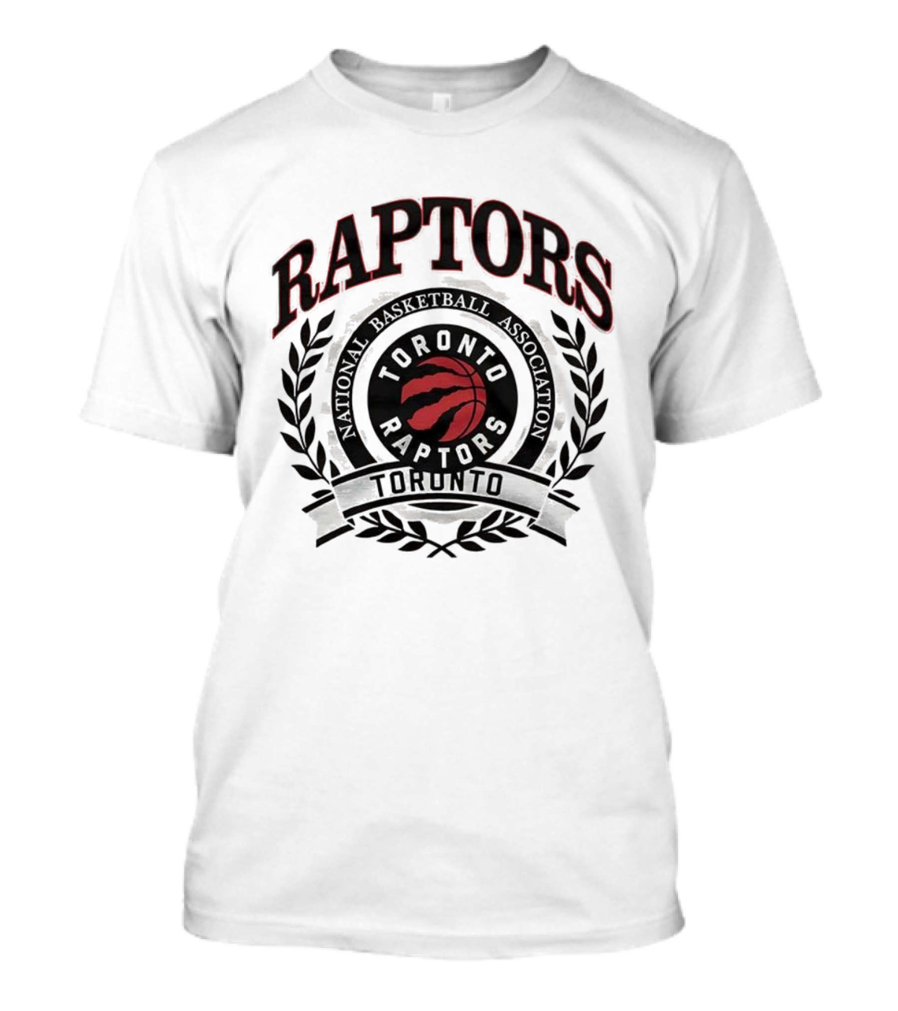 Toronto Raptors NBA Laurel Wreath Frame Retro T-Shirt