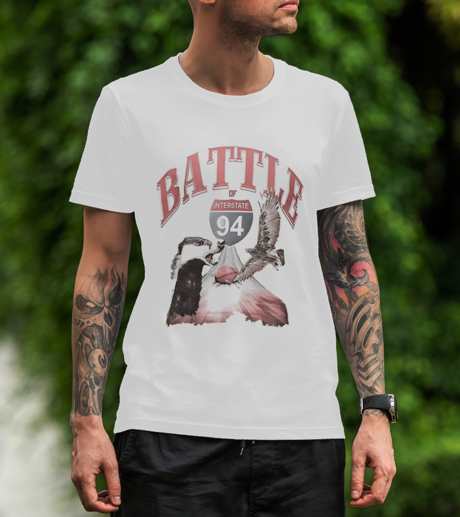 Battle Interstate 94 Wisconsin Basketball Showdown T-Shirt