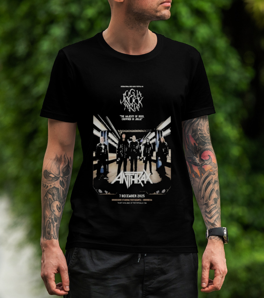 Jogia Rock Aria Anthrax Live 7 December 2025 Stadion Kridosono Yogyakarta T-Shirt