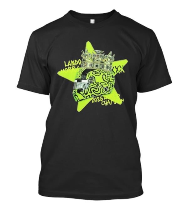 Lando Norris 2025 World Champions Helmet Crown Star Icon T-Shirt