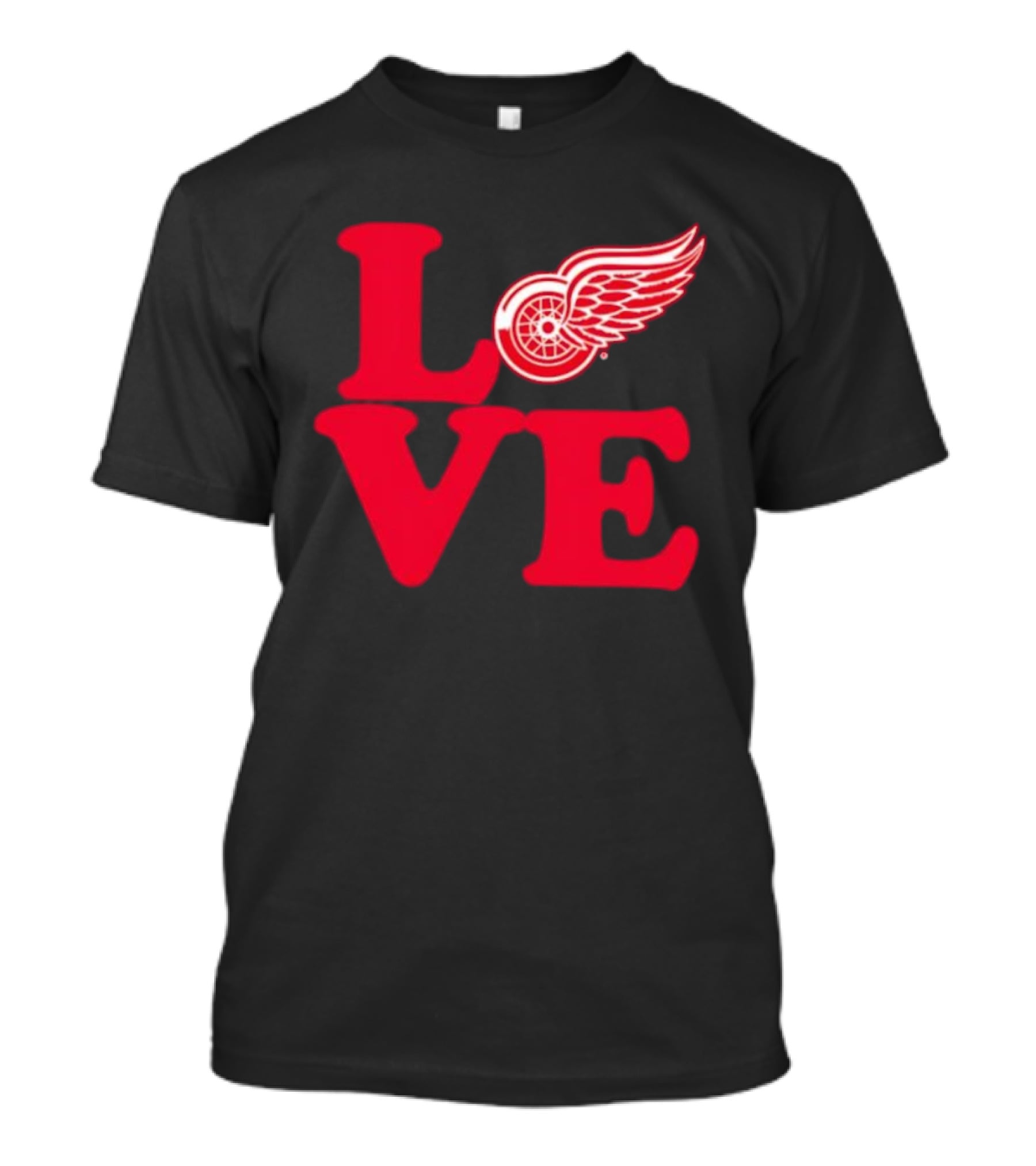 LOVE Detroit Red Wings Red Wings Stylish Iconic Fan Design T-Shirt