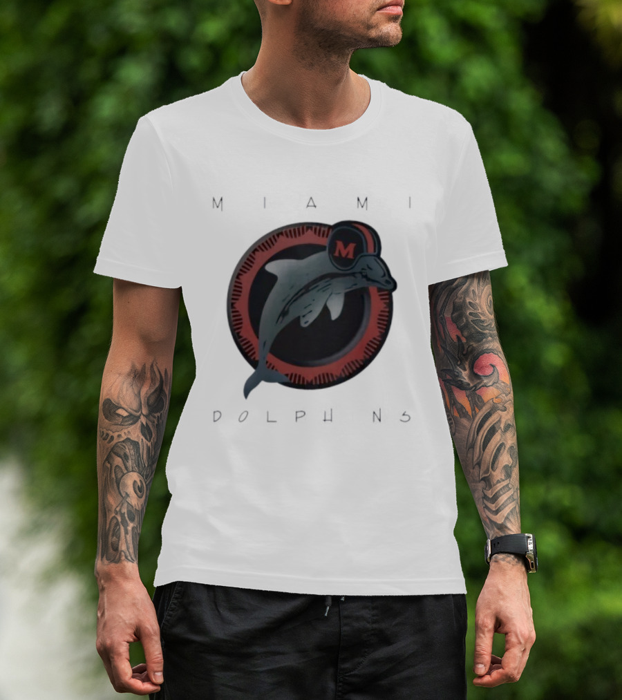 Miami Dolphins Vintage '80s M Helmet Team T-Shirt