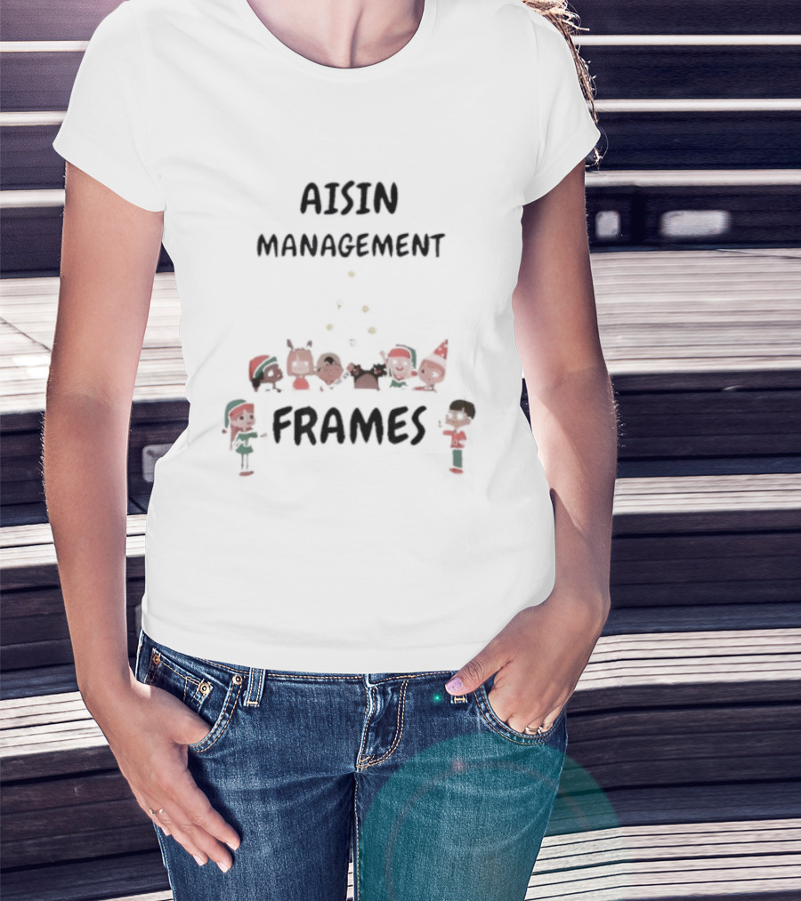 Aisin Management Christmas Frames Holiday Elves T-Shirt