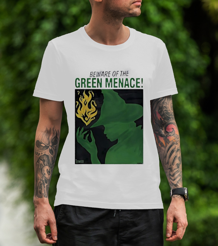 Wicked Green Menace Elphaba Wizard Of Oz Magic Flame T-Shirt
