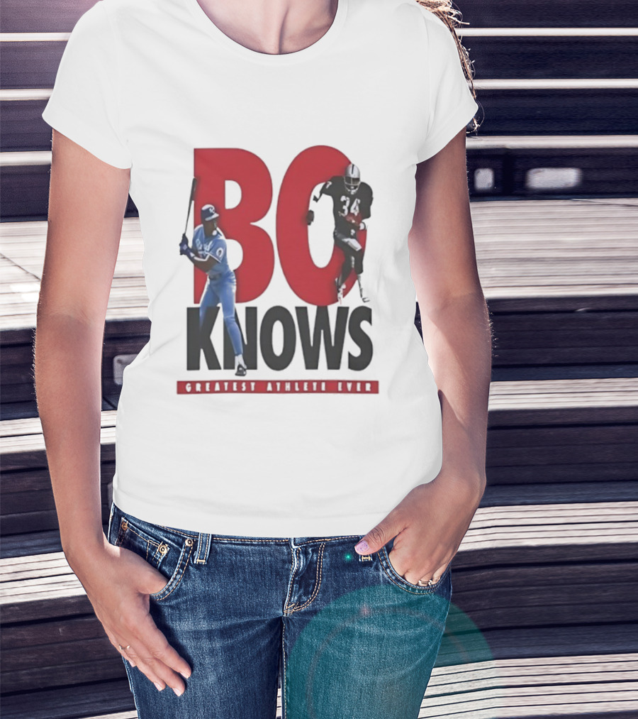 BO Knows Football And Baseball Player Dual Athlete 34 T-Shirt