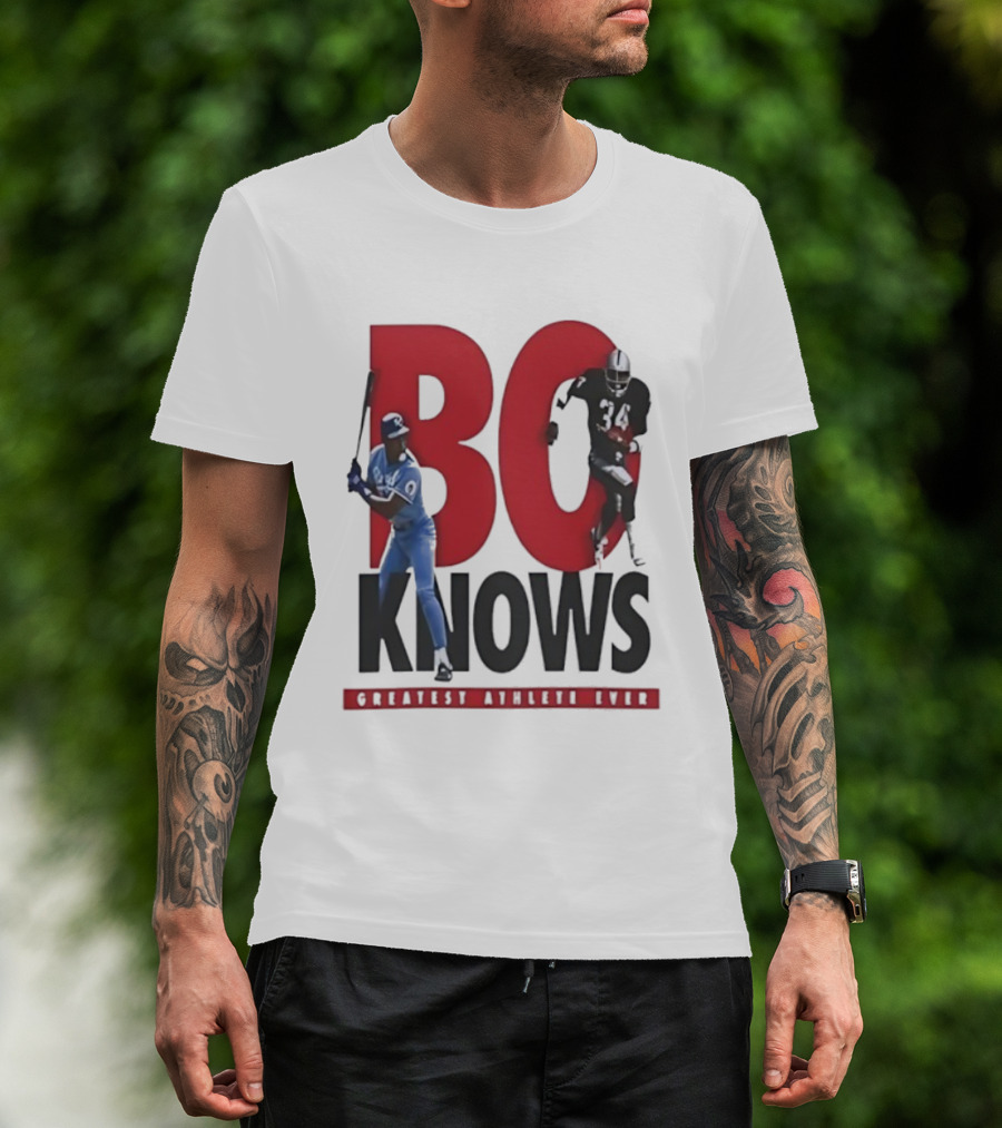 BO Knows Football And Baseball Player Dual Athlete 34 T-Shirt