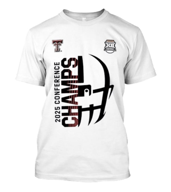 Texas Tech Red Raiders 2023 Conference Champions Football Helmet T-Shirt