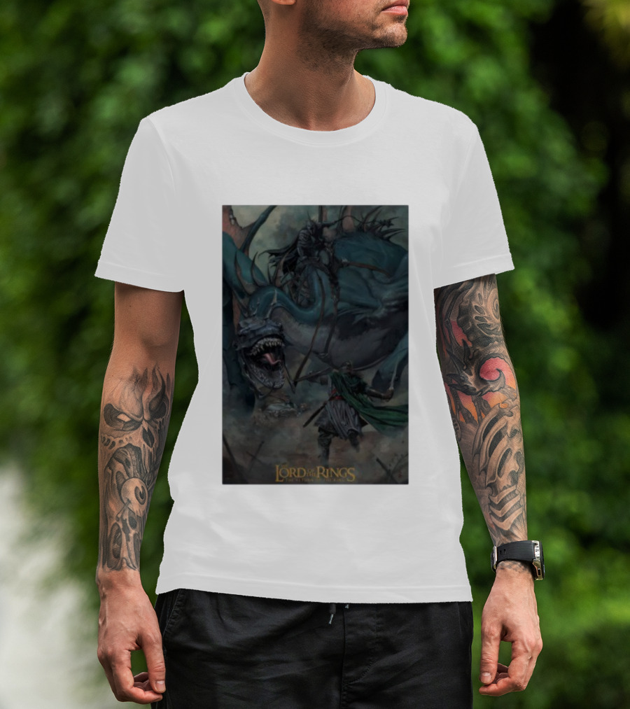 The Lord Of The Rings The Return Of The King Epic Battle Scene With Nazgûl And Fellbeast T-Shirt