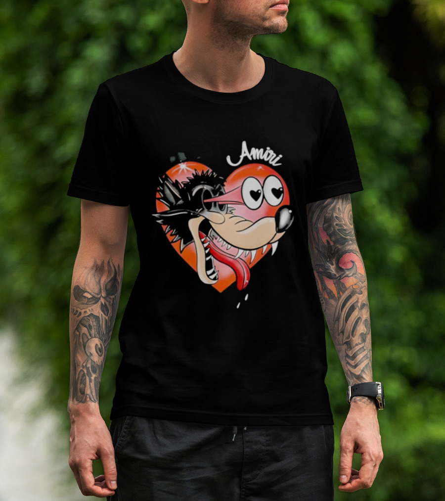 Amiri Hopeless Romantic Heart Cartoon Animation T-Shirt