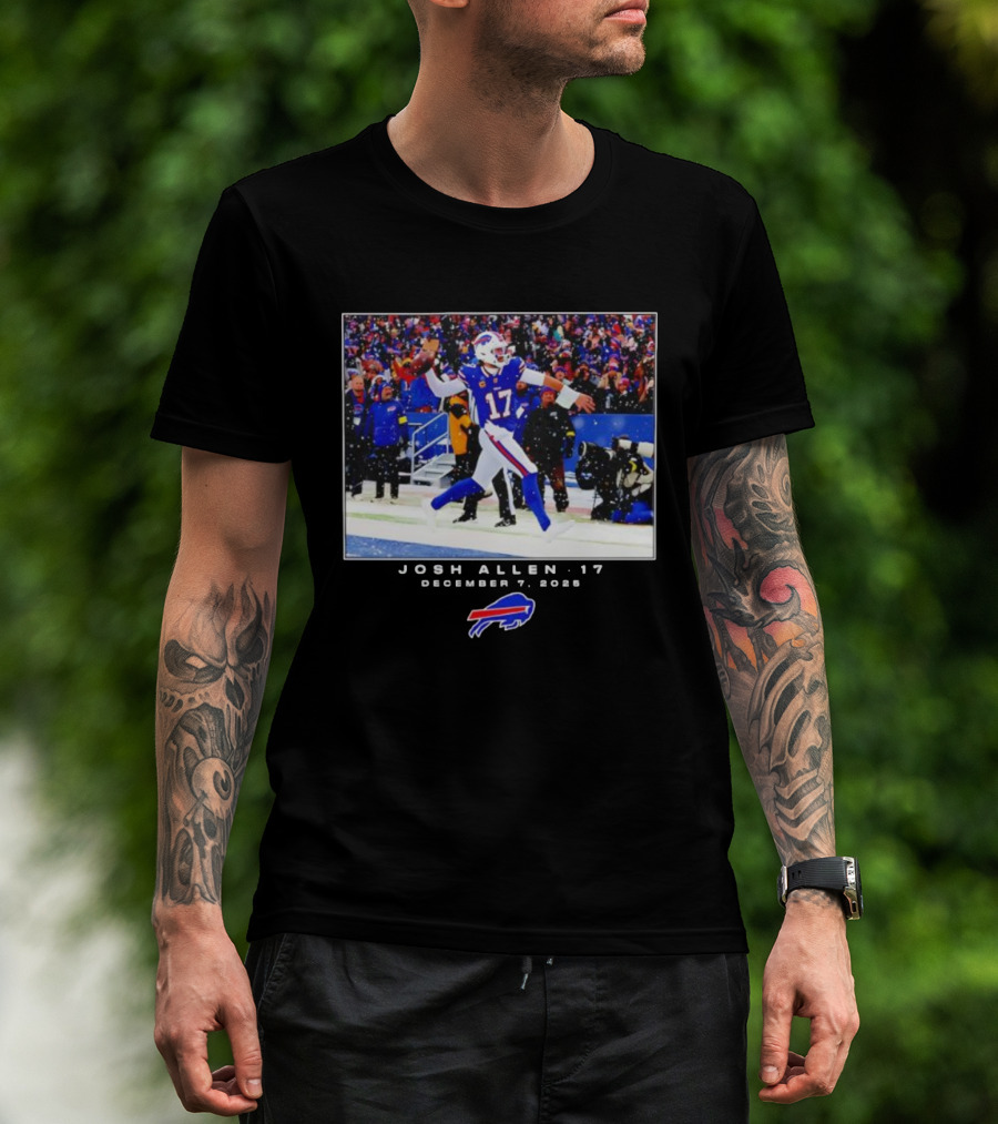 Buffalo Bills Josh Allen 17 NFL December 7 2025 T-Shirt